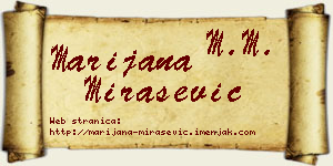 Marijana Mirašević vizit kartica